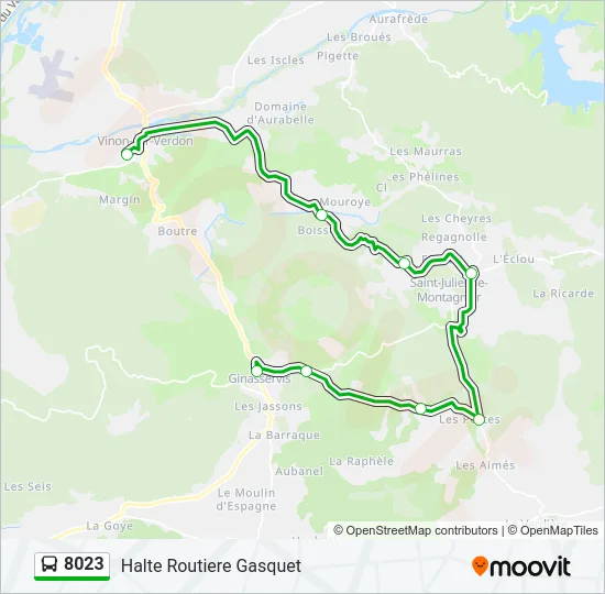8023 Bus Line Map