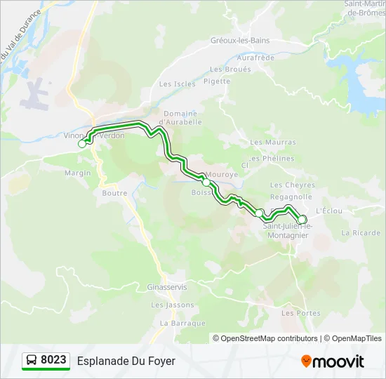 8023 Bus Line Map