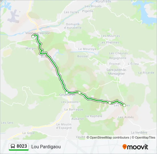 8023 Bus Line Map