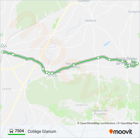 7504 bus Line Map