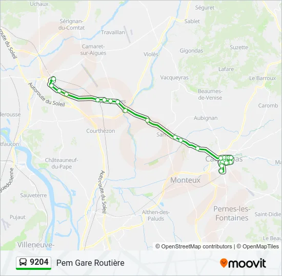 9204 Bus Line Map