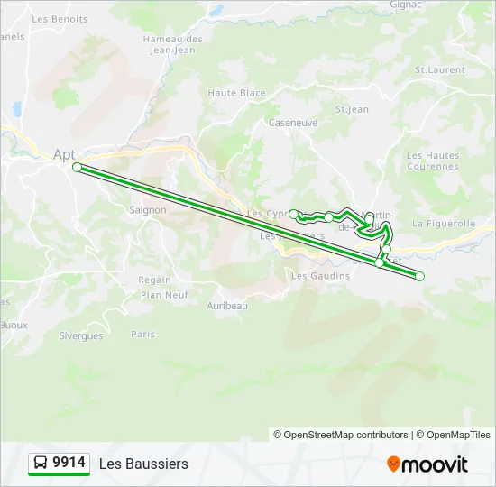 9914 Bus Line Map