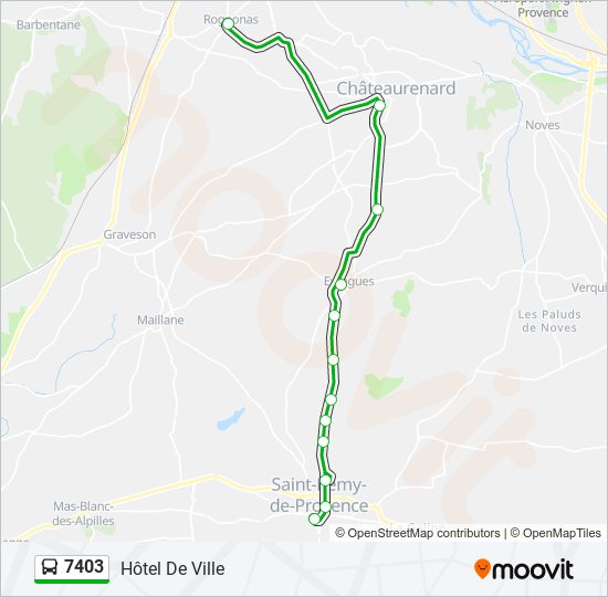 7403 bus Line Map