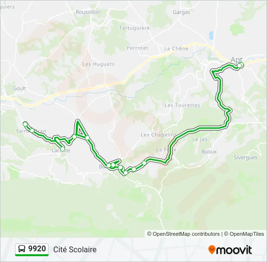 9920 Bus Line Map