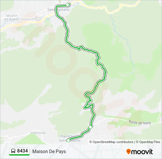 8434 Bus Line Map