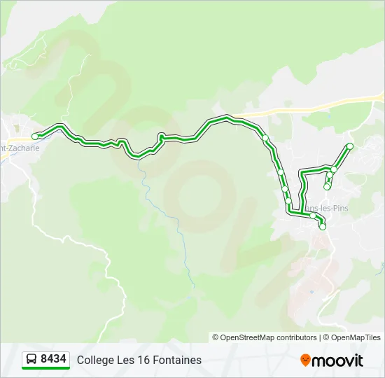 8434 Bus Line Map