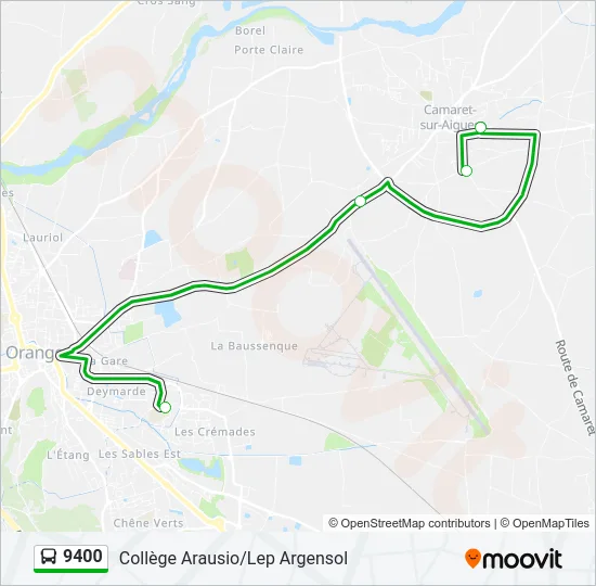 9400 Bus Line Map