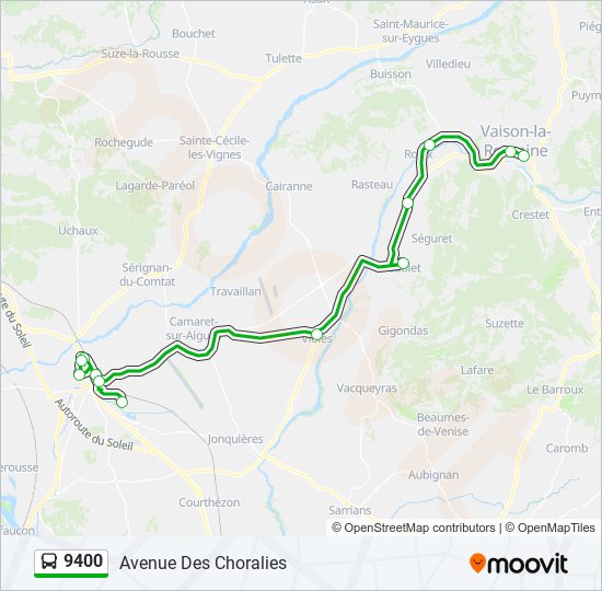 9400 bus Line Map