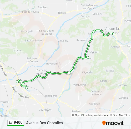 9400 Bus Line Map