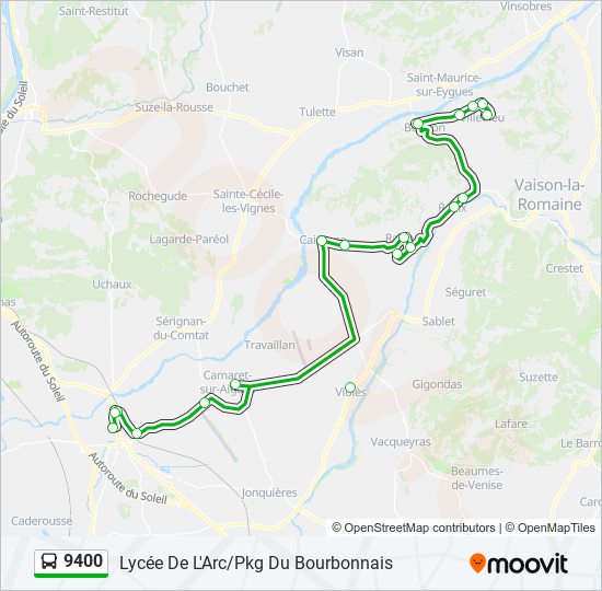 Mapa de 9400 de autobús