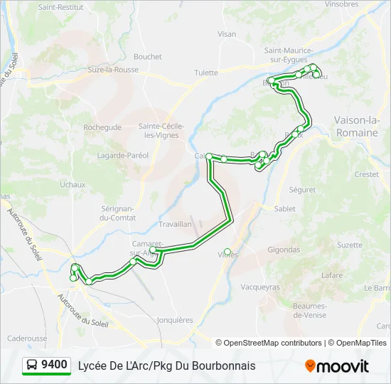 9400 Bus Line Map