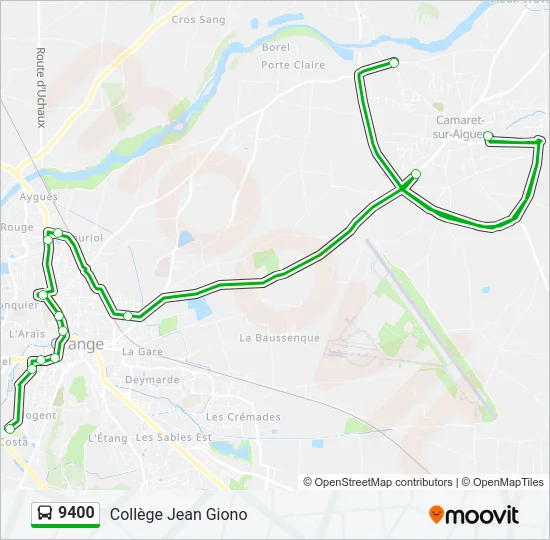 9400 Bus Line Map