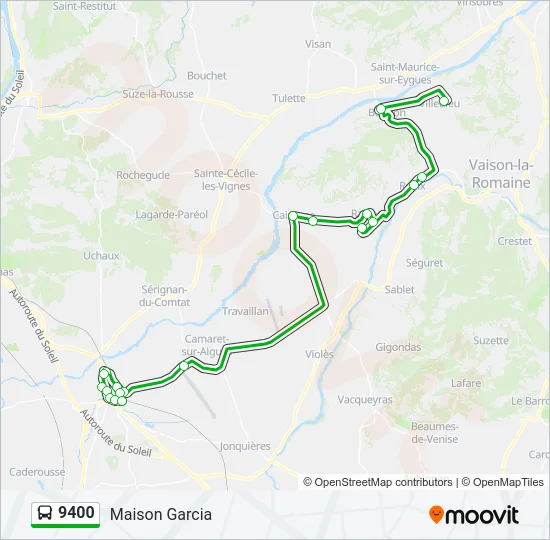 9400 Bus Line Map