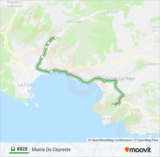 8828 Bus Line Map