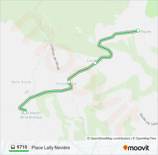 9710 Bus Line Map