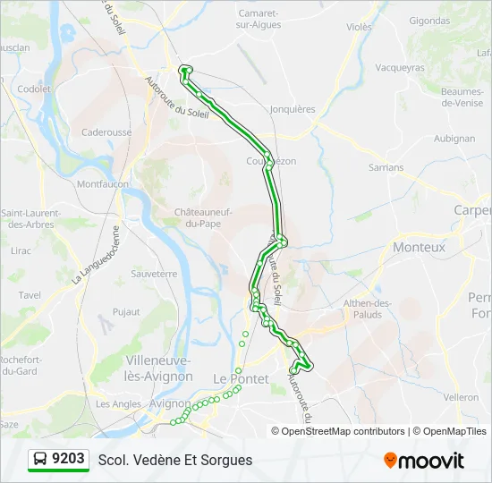 9203 Bus Line Map