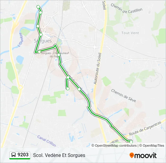 9203 Bus Line Map