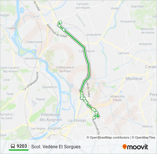 9203 Bus Line Map