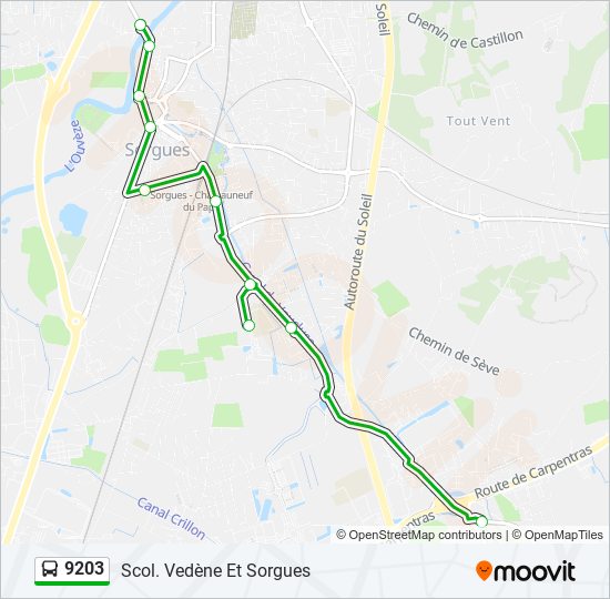 9203 bus Line Map