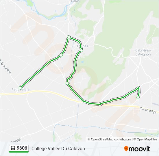 Mapa de 9606 de autobús