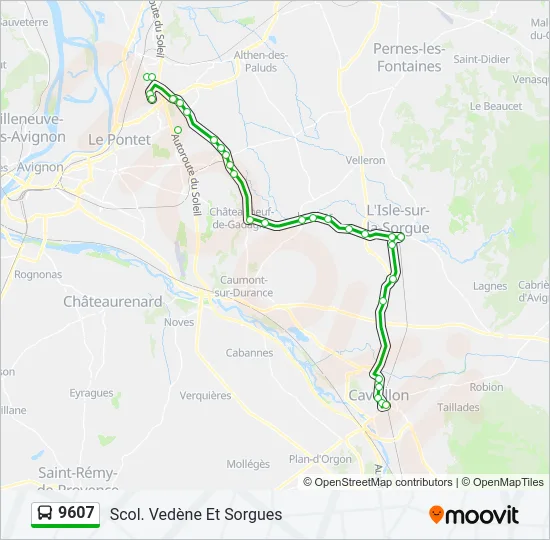 9607 Bus Line Map