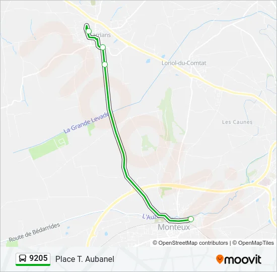 9205 Bus Line Map