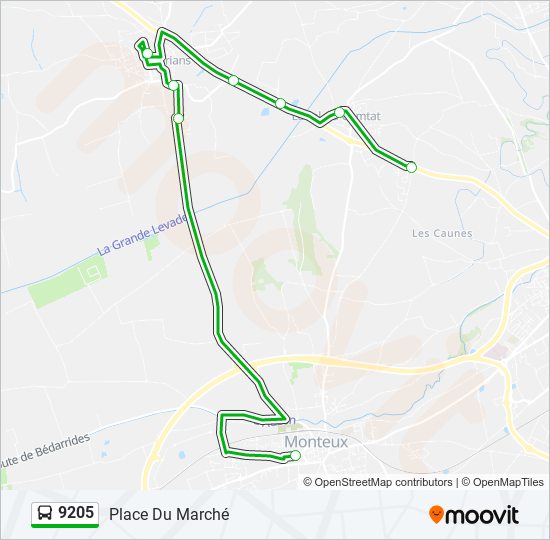 9205 bus Line Map