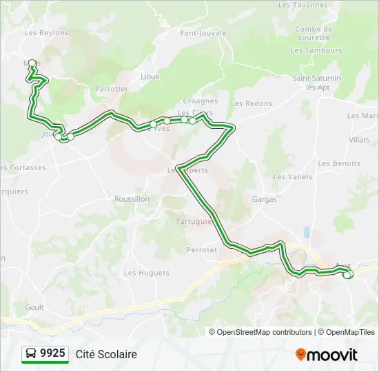 9925 Bus Line Map