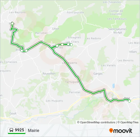 9925 Bus Line Map