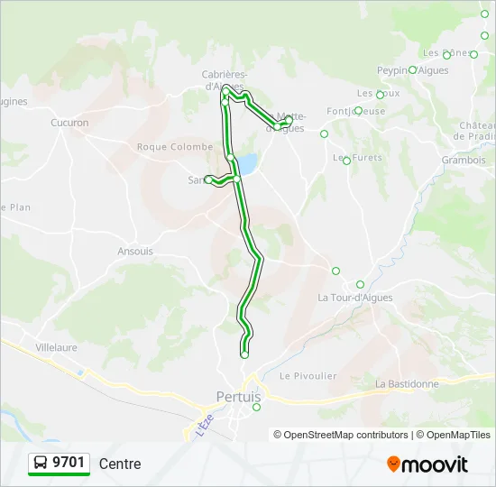 9701 Bus Line Map