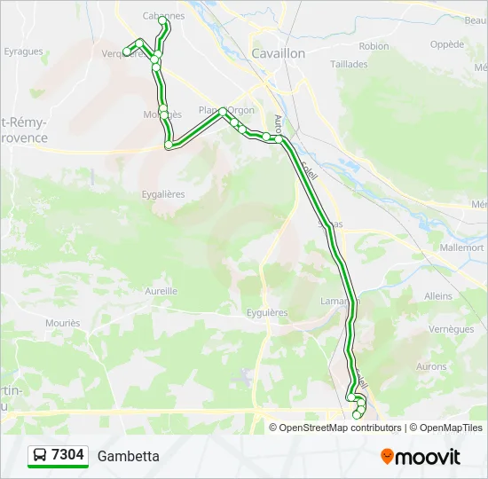 7304 Bus Line Map