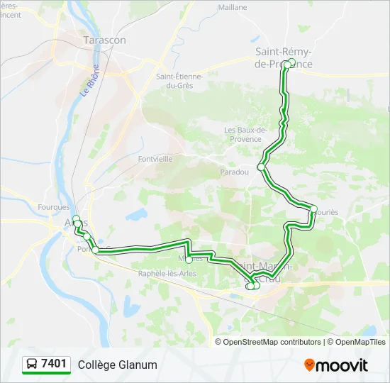 7401 Bus Line Map