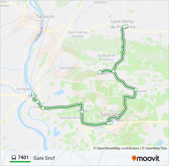 7401 bus Line Map