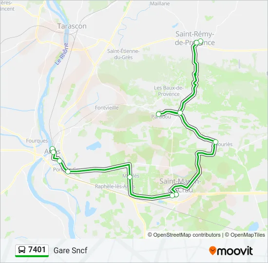 7401 Bus Line Map