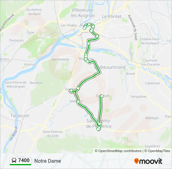 7400 Bus Line Map