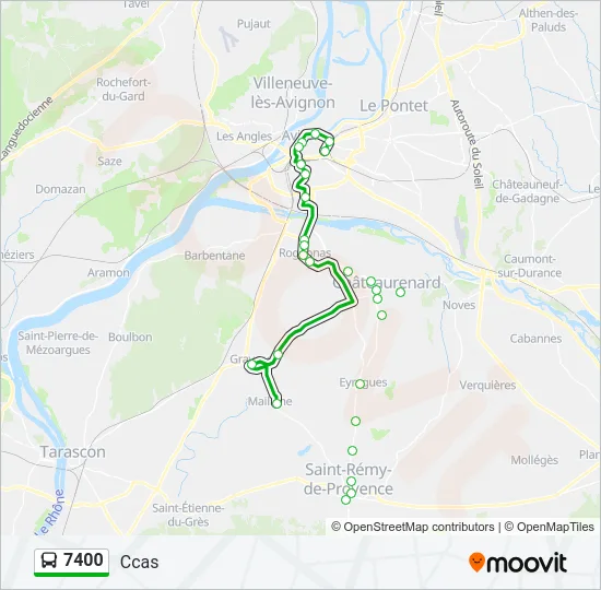 7400 Bus Line Map