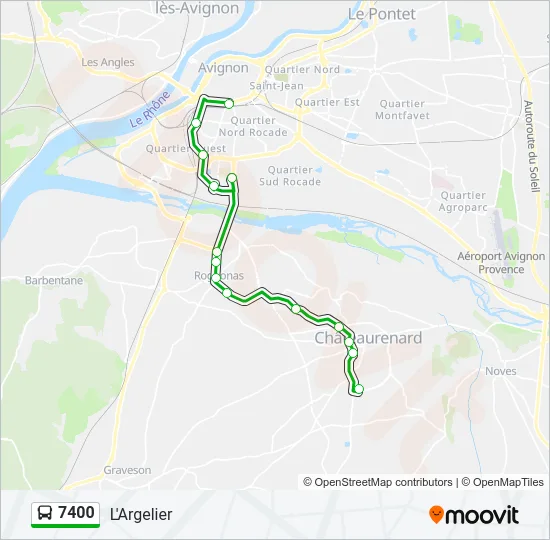 7400 Bus Line Map