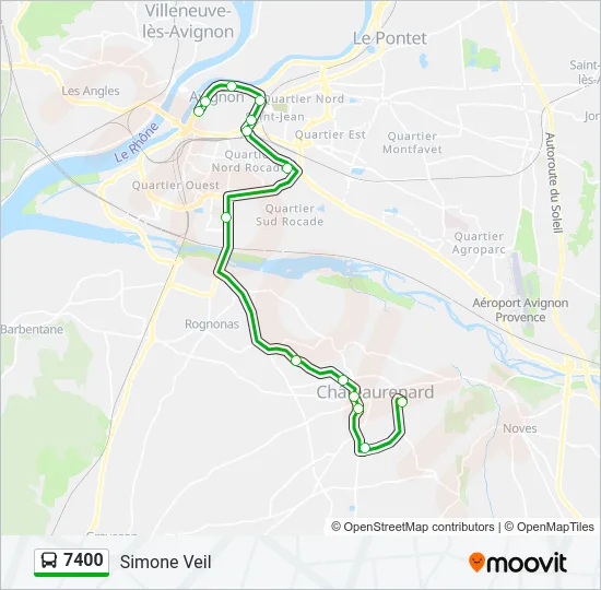 7400 Bus Line Map