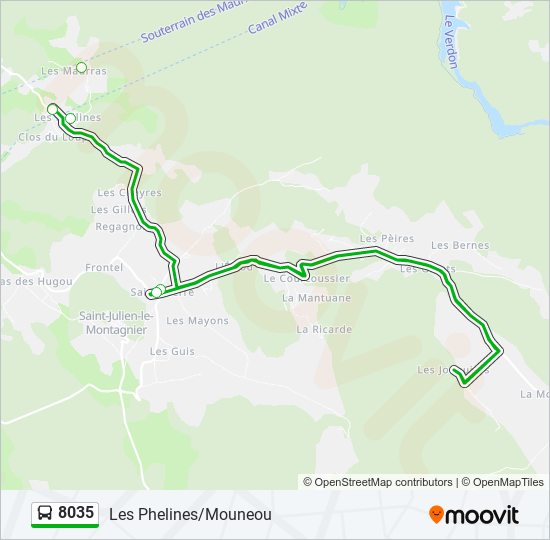 8035 bus Line Map