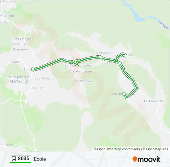 8035 Bus Line Map