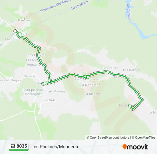 8035 Bus Line Map