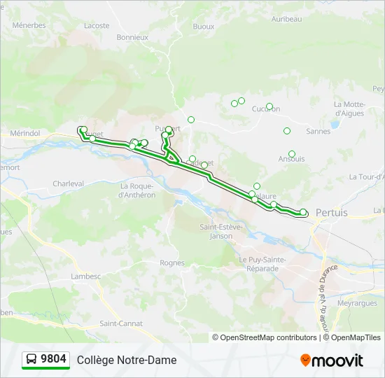 9804 Bus Line Map