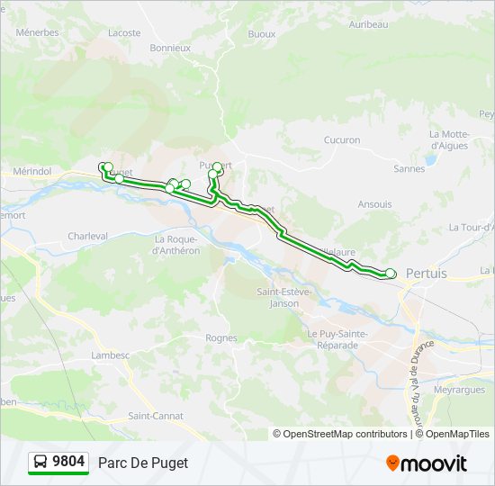 Mapa de 9804 de autobús