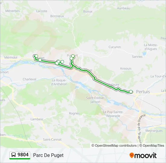 9804 Bus Line Map