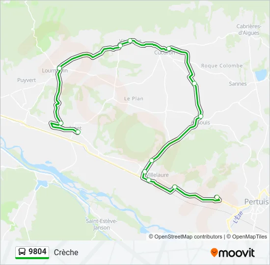 9804 Bus Line Map