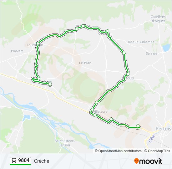 9804 bus Line Map