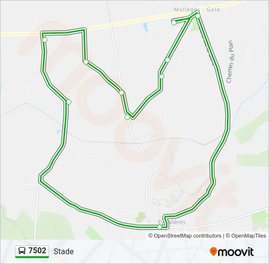 7502 Bus Line Map