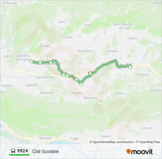 9924 Bus Line Map