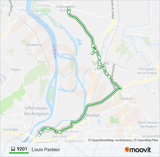 9201 bus Line Map