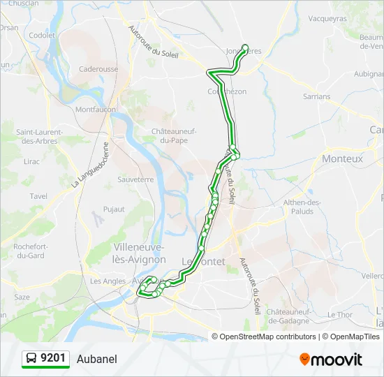 9201 Bus Line Map